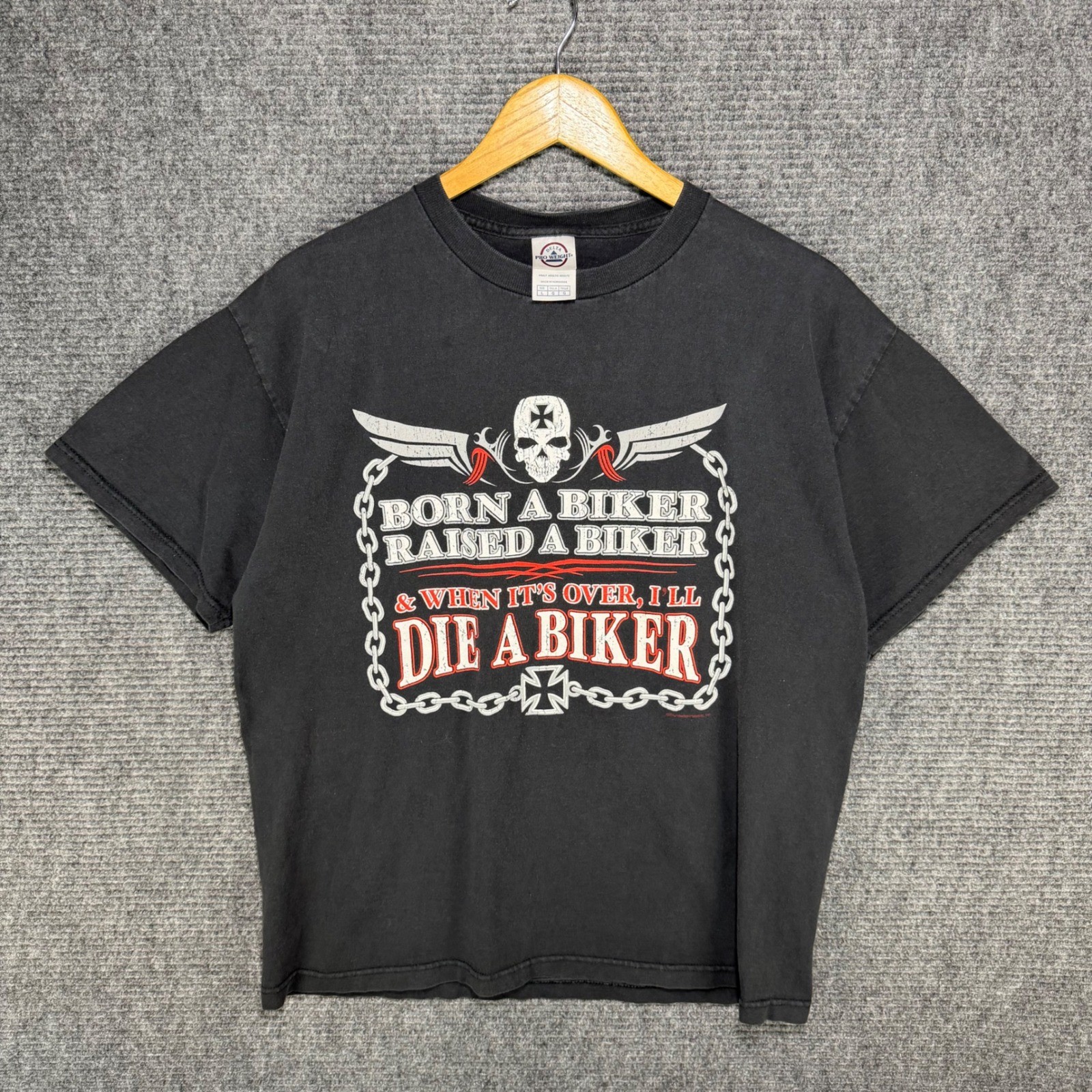 Delta Pro Weight Sturgis 2010 Biker T-Shirt Mens Large Black Die A Biker Graphic