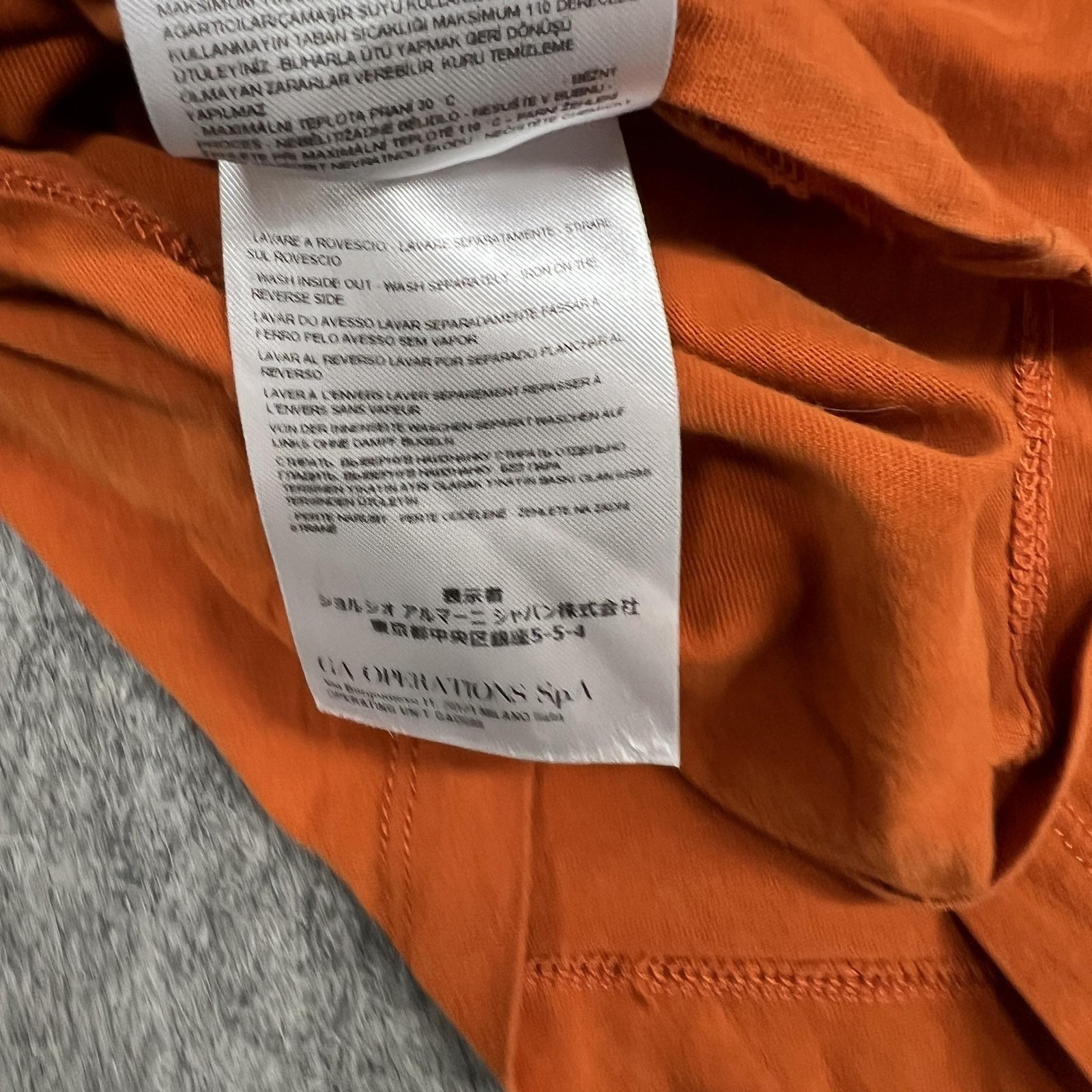 Armani Exchange Shirt Mens Medium Orange A/X Logo Graphic Cotton Tee Designer