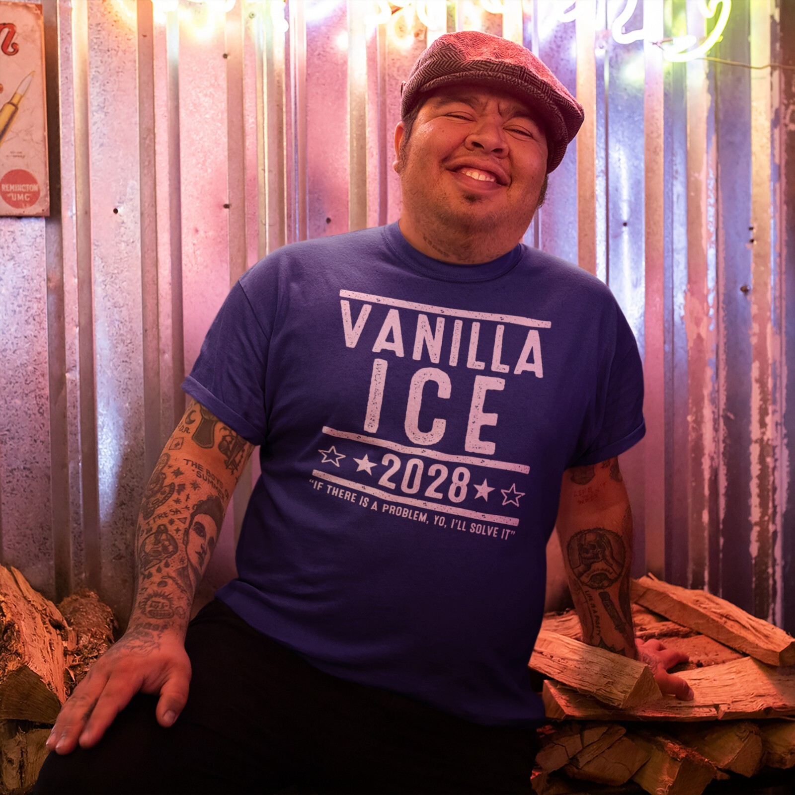 Vanilla Ice 2028 Election – funny comedy rapper hip hop Xs-5x Unisex Soft Tshirt