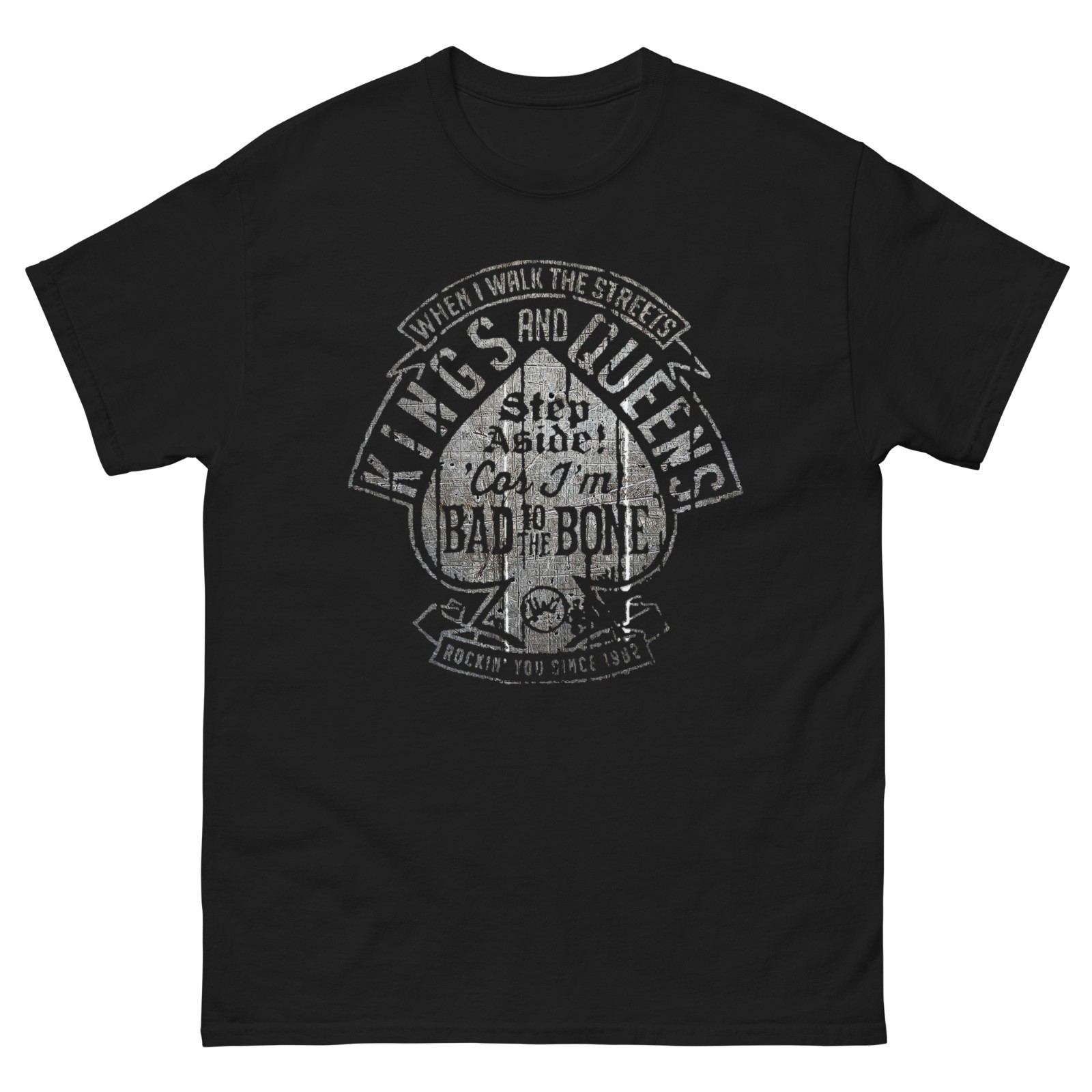 New Mens Black Classic T-Shirt “Kings & Queens” S, M, L, XL, 2XL, 3XL, 4XL, 5XL
