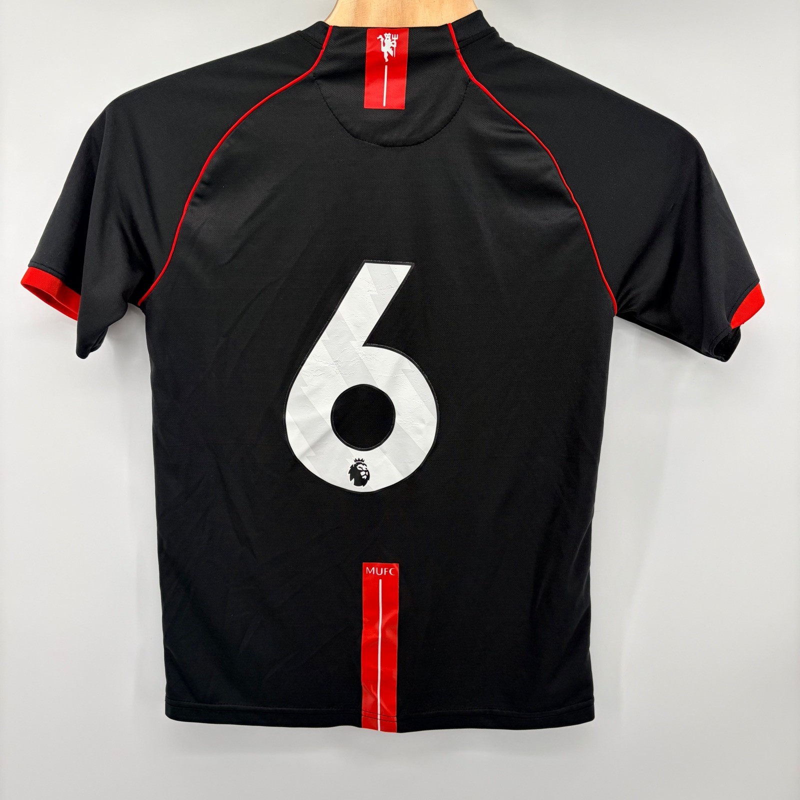 Nike Manchester United Jersey Mens Large Black AIG Away 2007-09 Soccer Shirt 6