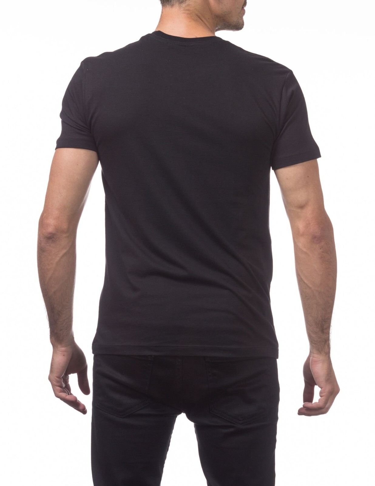 PRO CLUB MENS LIGHTWEIGHT T SHIRTS 5 X-Large BLK WHITE