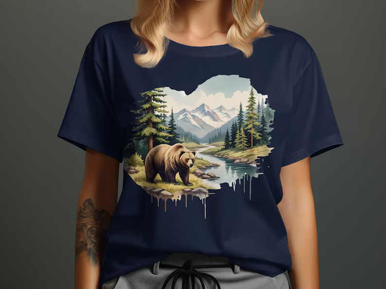 Watercolor Bear Comfort Tee
