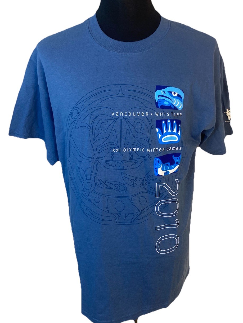 Vancouver 2010 Winter Olympics Whistler Mens Large Blue Short Sleeve NEW