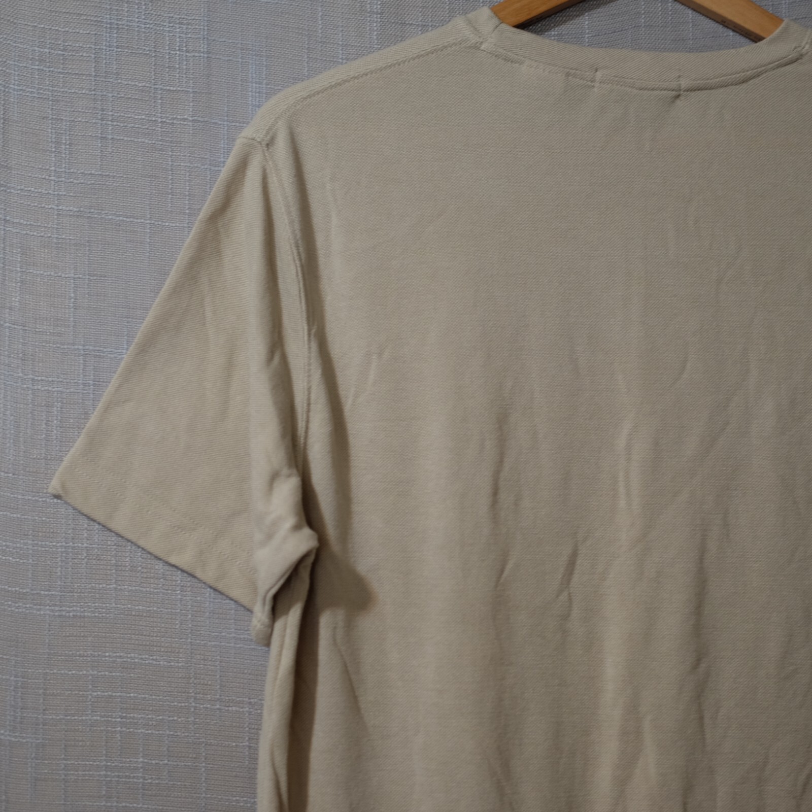 Pierre Cardin T-Shirt Short Sleeve Crew Neck Super Soft Beige Men’s L #H52-38