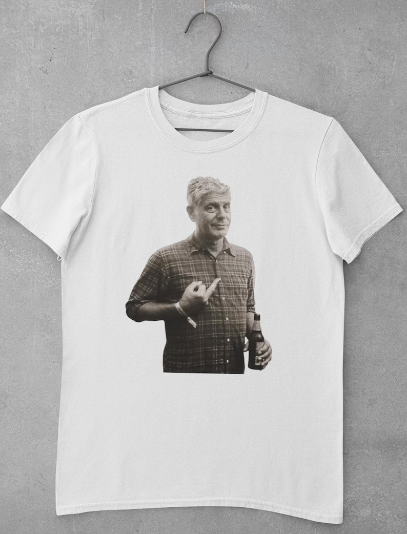 Anthony Bourdain Middle Finger Shirt Original, Parts Unknown Shirt, Kitchen Conf
