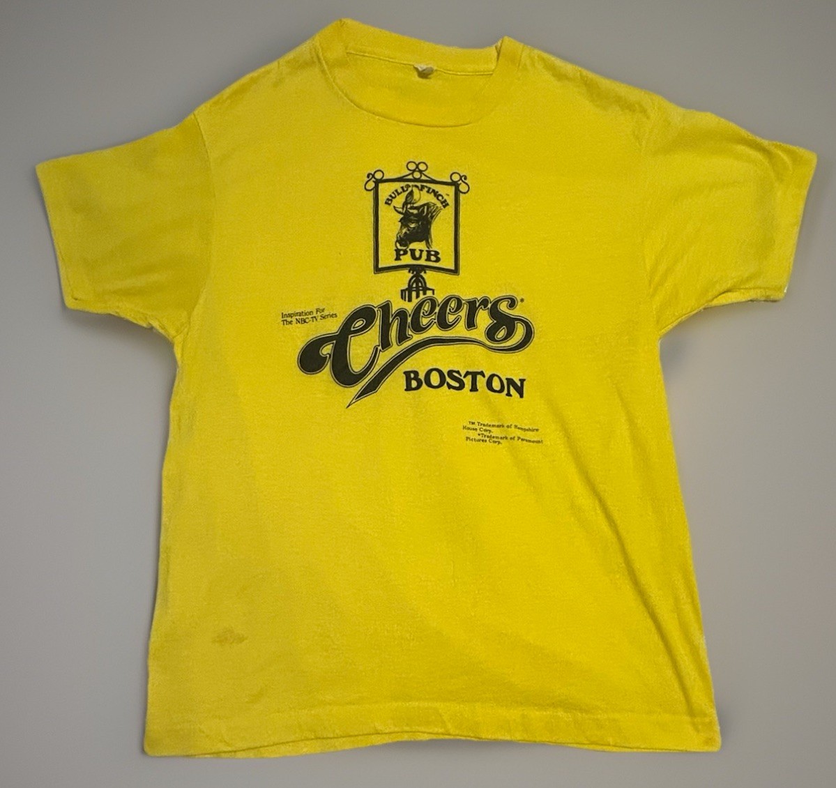 Vtg 80s Cheers TV Show T-Shirt Bull & Finch Boston 1987 Paramount Pictures Sz L?