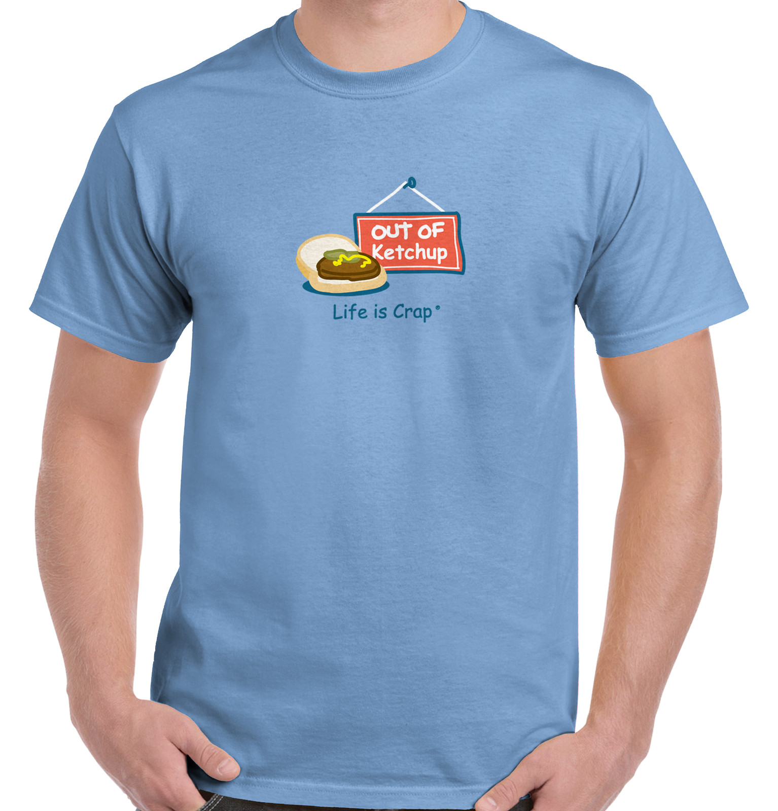 Life is Crap Out of Outdoor Summer BBQ Grill Womens or Mens Crewneck T Shirt Tee