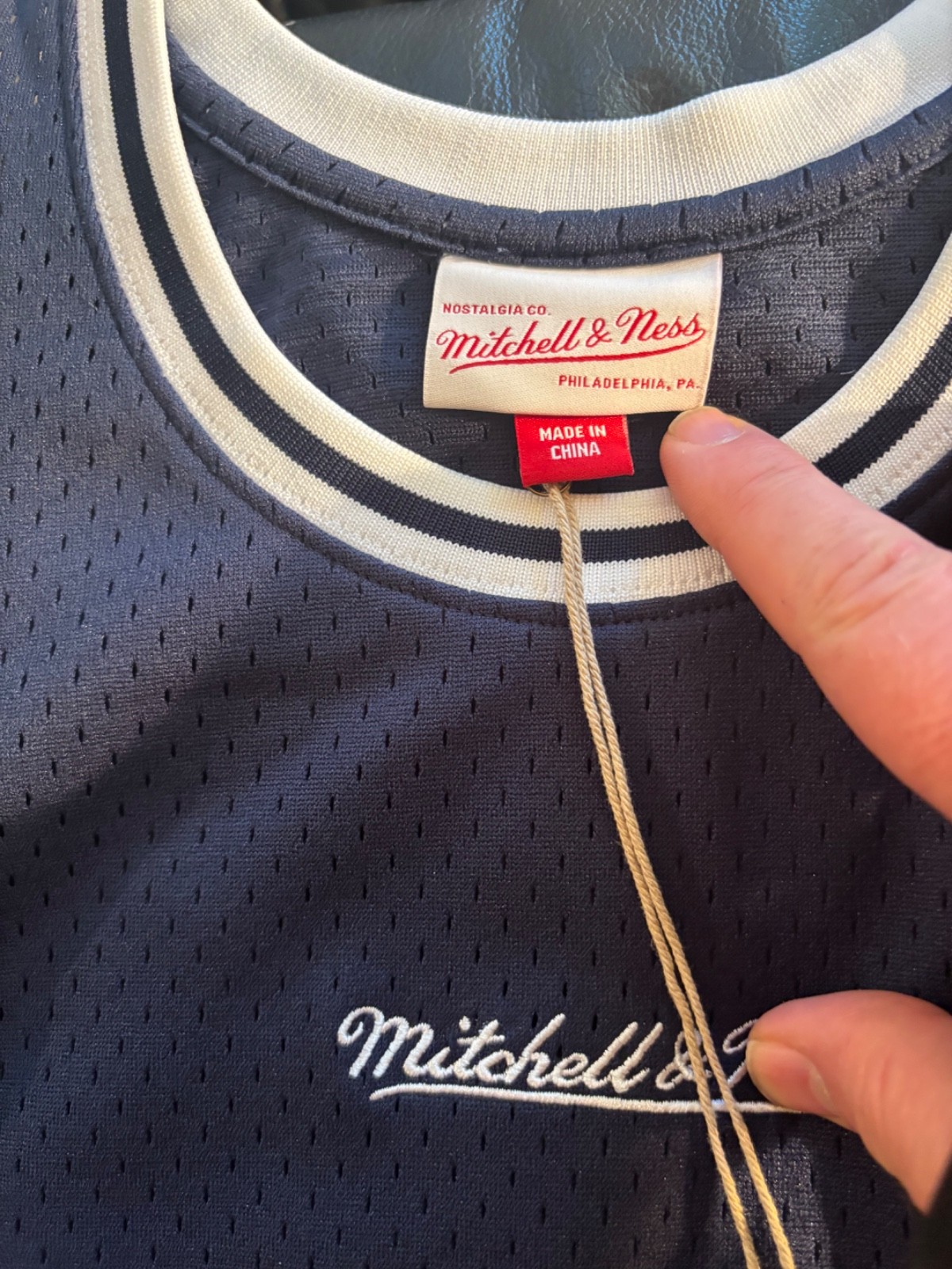 Mitchell & Ness new w tags basketball jersey Blue L blue studio wardrobe sale