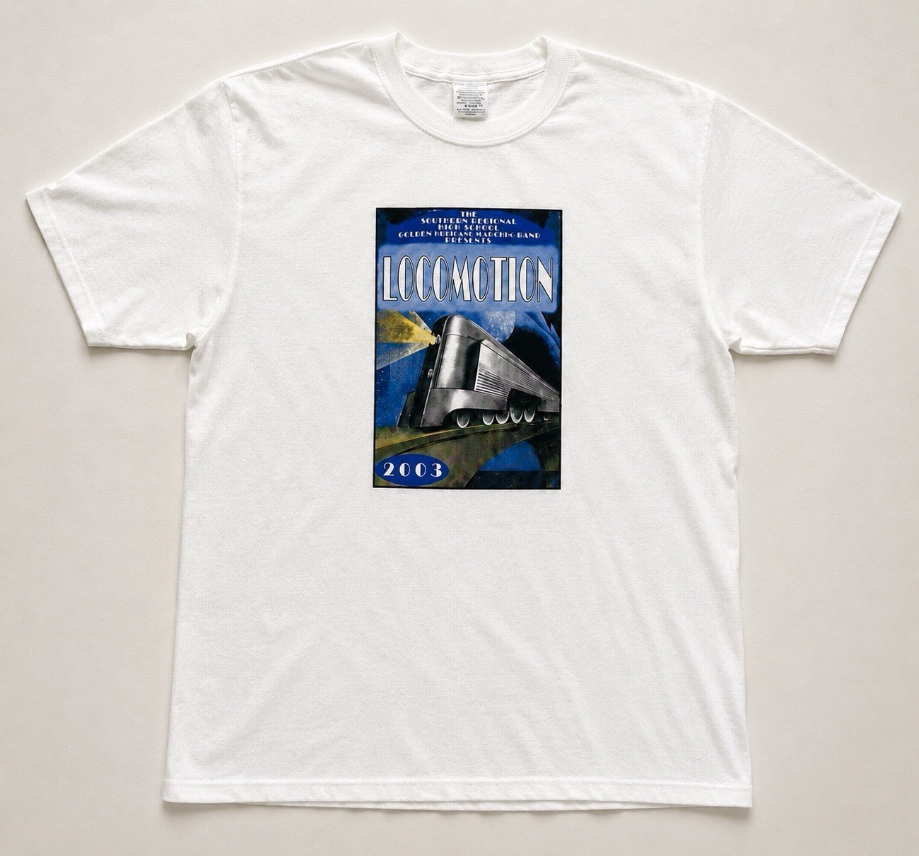 Vintage 2003 Locomotion Train Graphic Marching Band Tour T-Shirt 3XL