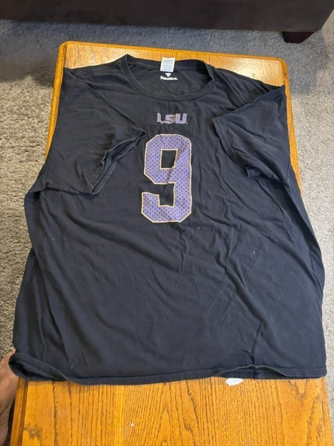 Fanatics Joe Burrow #9 LSU Tigers Player Name & Number T-Shirt Men’s XXL Black