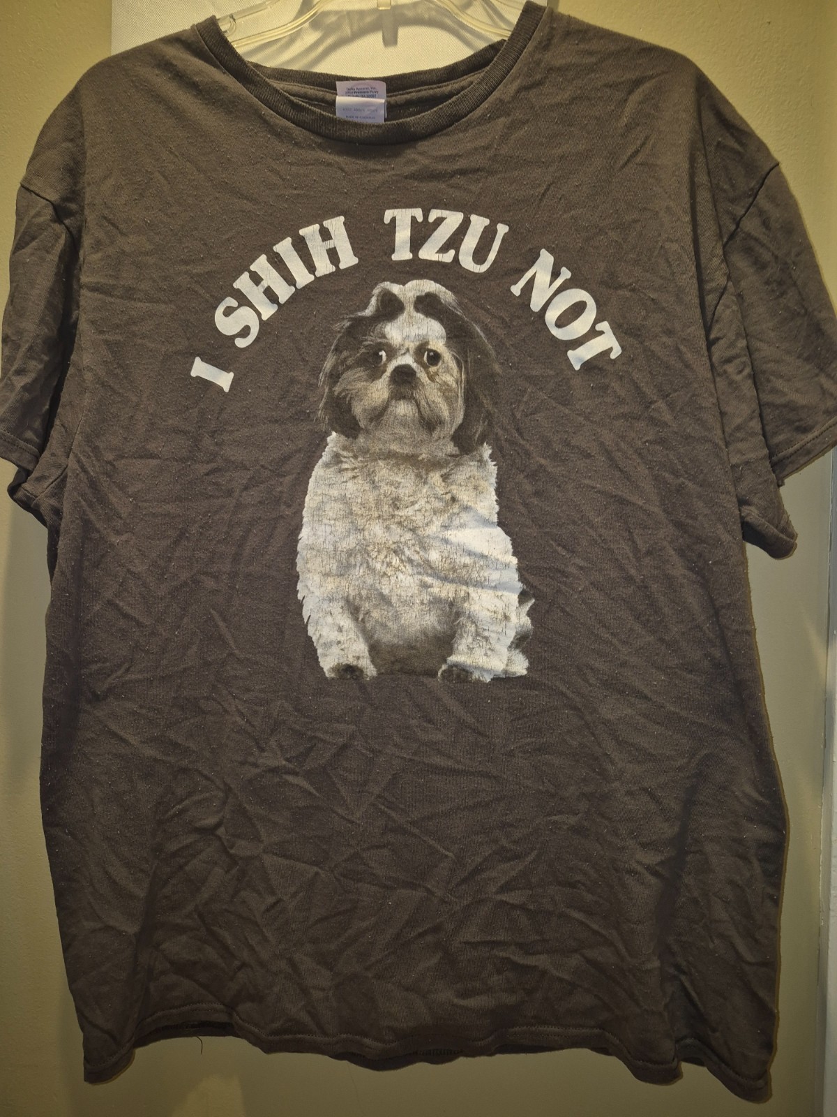 Delta Pro Weights I Shih Tzu Not Dog Tee Shirt Size Large