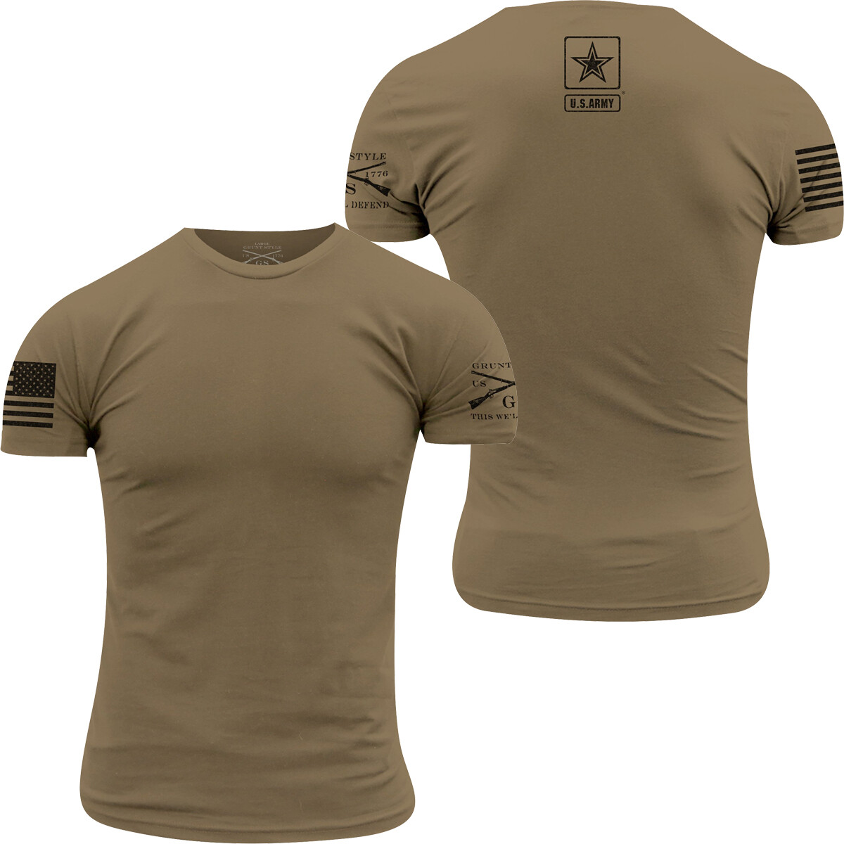 Grunt Style Army – Basic Back Logo T-Shirt – Tan 499