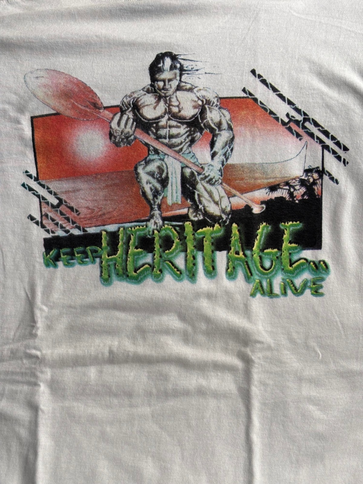NEW- CANOE PADDLER “HERITAGE” SCREEN PRINTED 100%COTTON 2XX