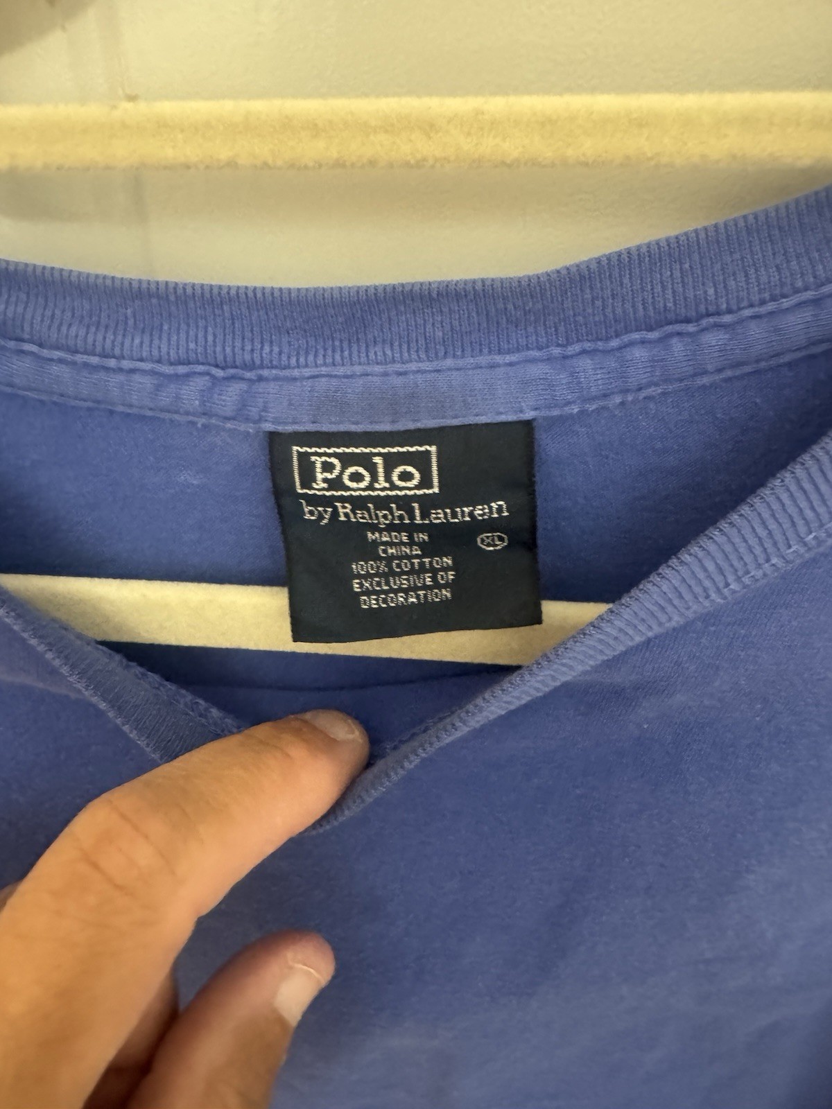 Polo Ralph Lauren Men’s Cotton Crewneck T-Shirt Royal Blue Yellow Pony Logo XL