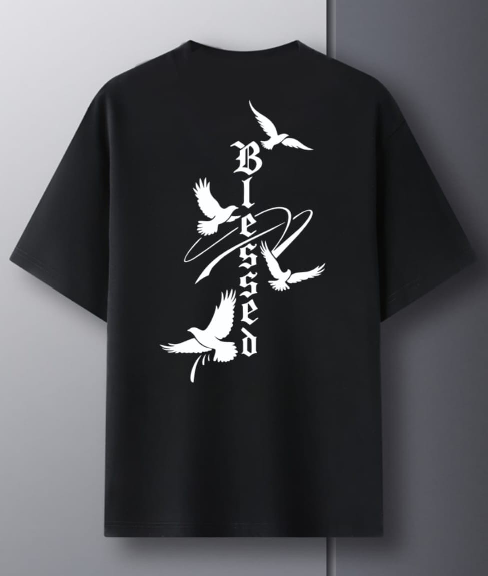 Sebashley Blessed T-shirt 100% Thick Cotton in Various Sizes High Quality SB