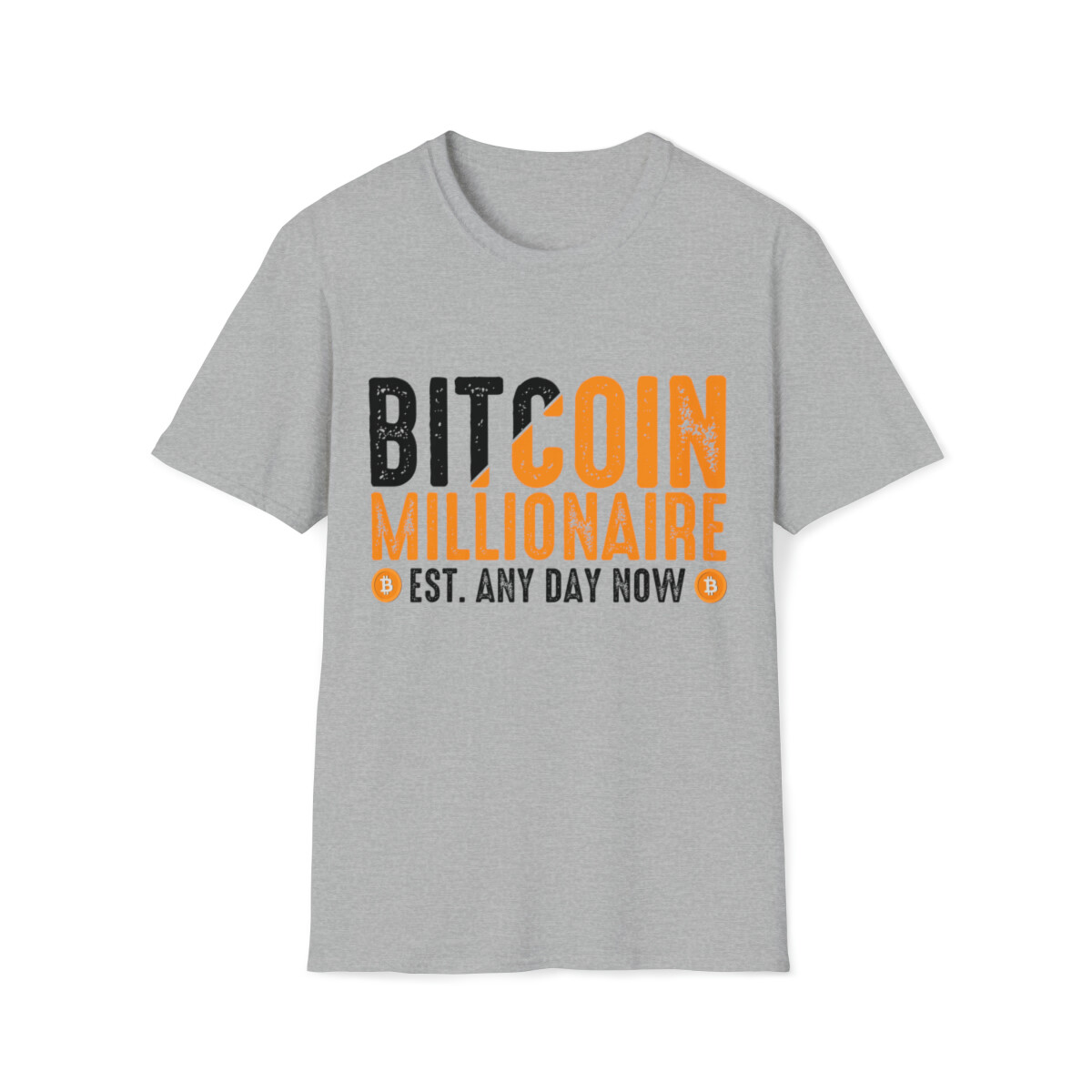Bitcoin Millionaire Est. Any Day Now Crewneck T-Shirt | BTC | Crypto