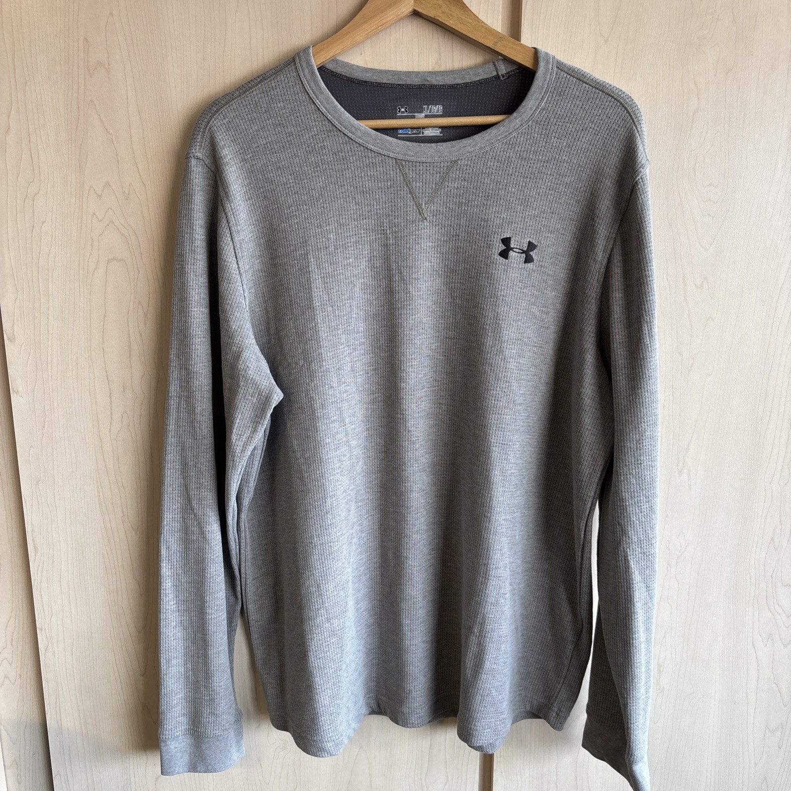 Under Armour Coldgear Shirt – Long Sleeve – Men’s XL X-Large Gray Brown Thermal