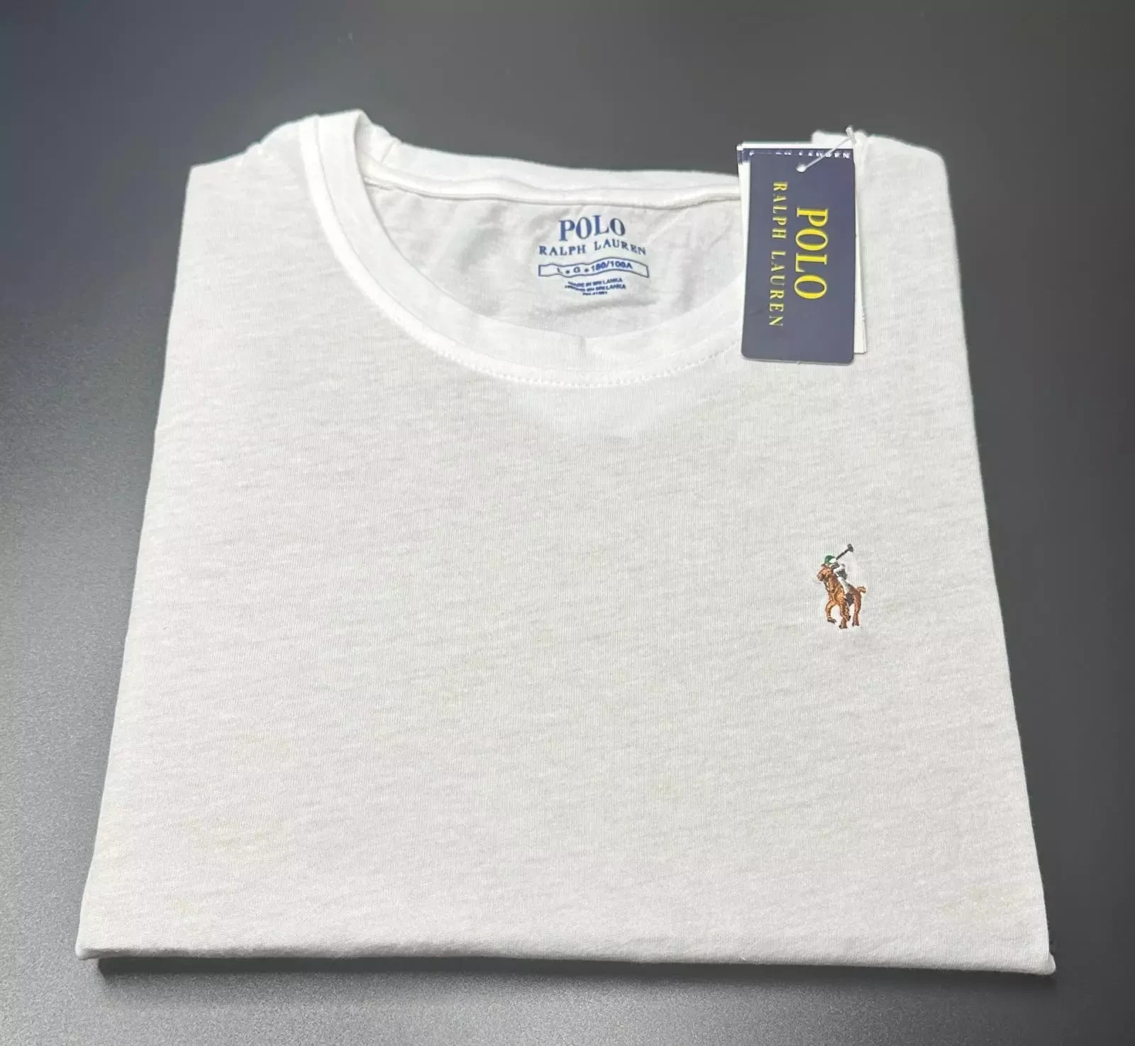 NWT Polo Ralph Lauren Men Short Sleeve Crew Neck White Free Shipping