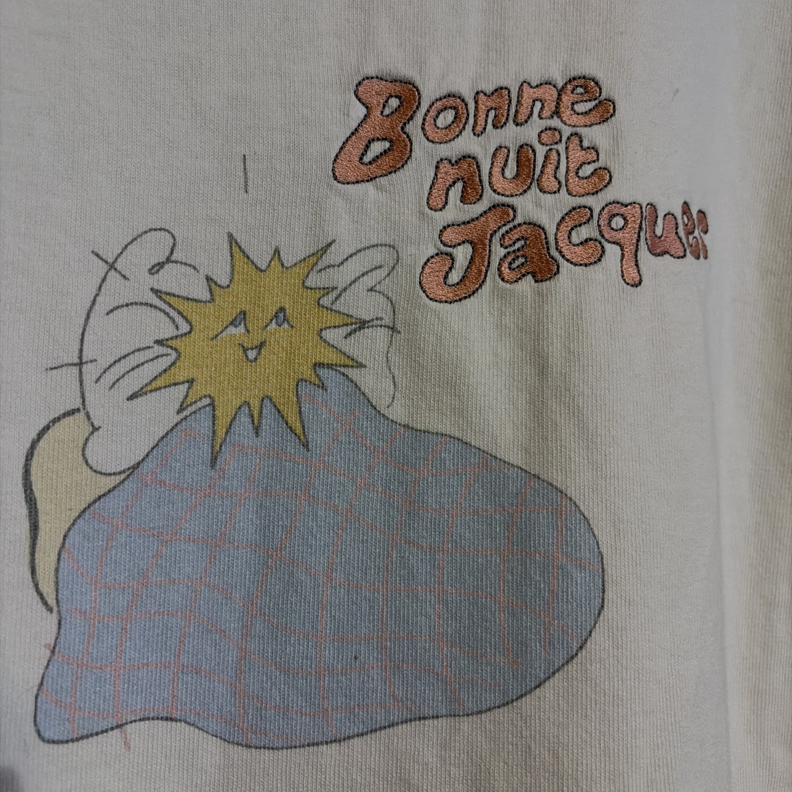 Jacquemus t-shirt Bonne nuit Jacques Embroided Size M 100% cotton