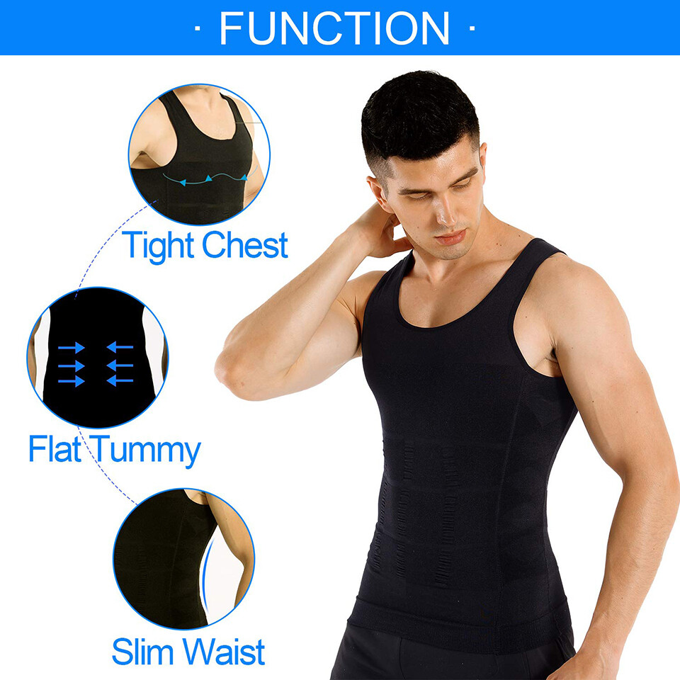 Sculptcore Men’s Body Shaper Compression Ionic Shaping Shirt Slimming Tank Top