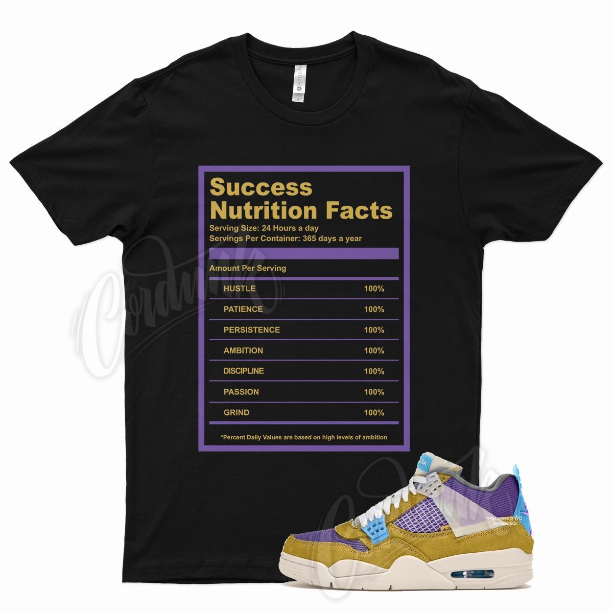 Black SUCCESS Shirt for Union x J1 4 SP Desert Moss Turquoise Blue Dark Iris