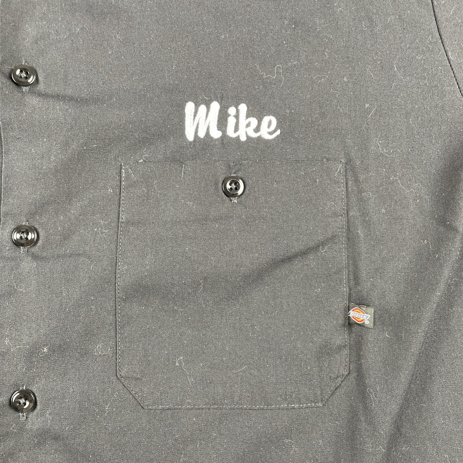 Dickies Custom Rod’s Auto Shop Work Shirt Button Up Embroidered Black XL Blend