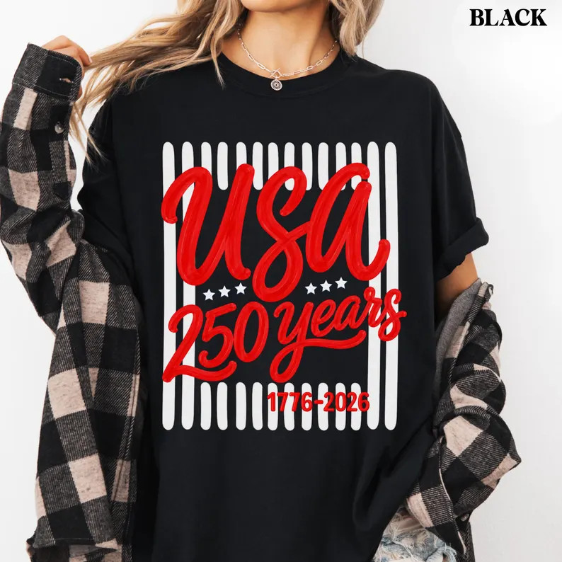 USA 250th Anniversary Patriotic Graphic T Shirt S-5XL