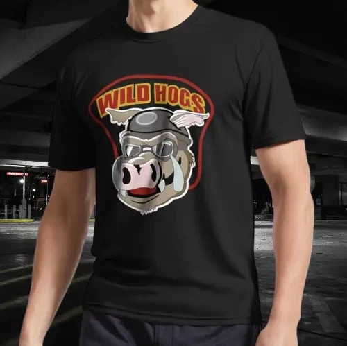 NEW SHIRT WILD HOGS LOGO RACING LOGO UNISEX T-SHIRT SIZE FUNNY S-5XL