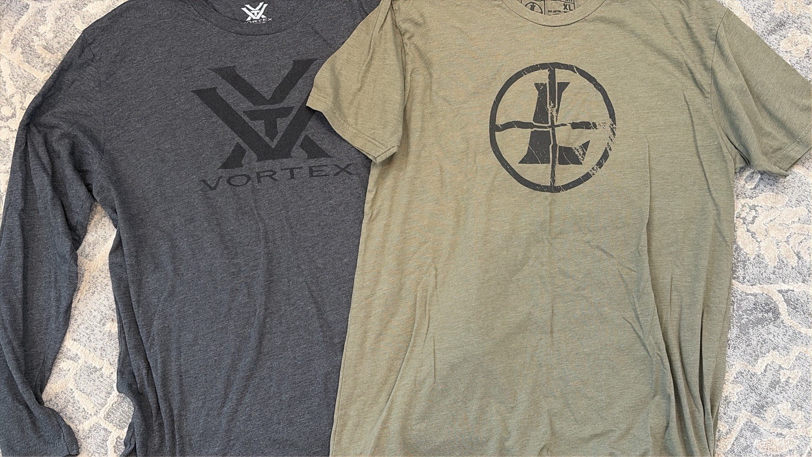Set Of Two Men’s Vortex And Leupold Shirts Long Sleeve And Short Sleeve Size XL
