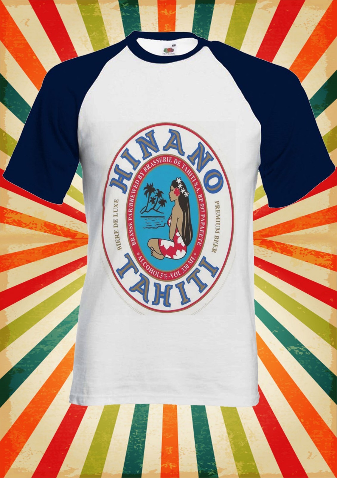 Hinano Beer Papeete Tahiti Men Women Long Short Sleeve Baseball T Shirt 1884