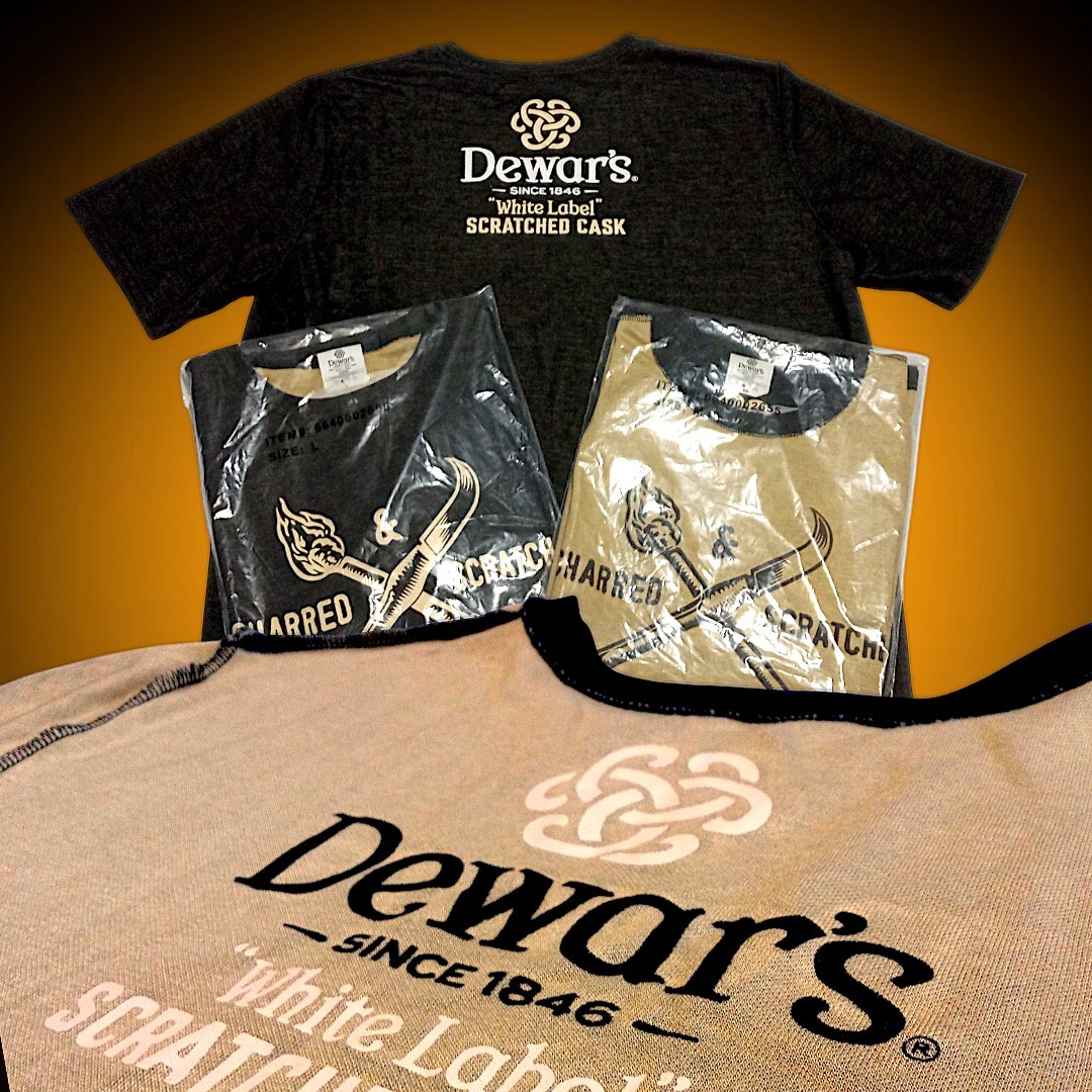 Dewar’s High-End Gold & Black SS Reversible Crew Neck Luxury Knit Shirt M-L-XL
