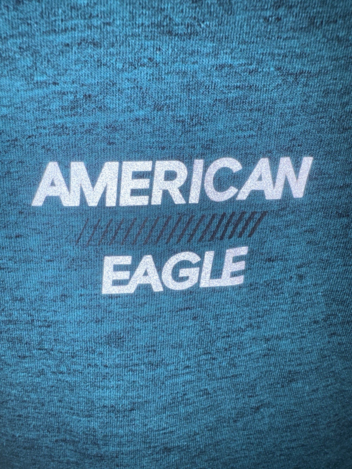 American Eagle Outfitters Men’s Teal Logo Crew Neck Short Sleeve Knit T-Shirt S