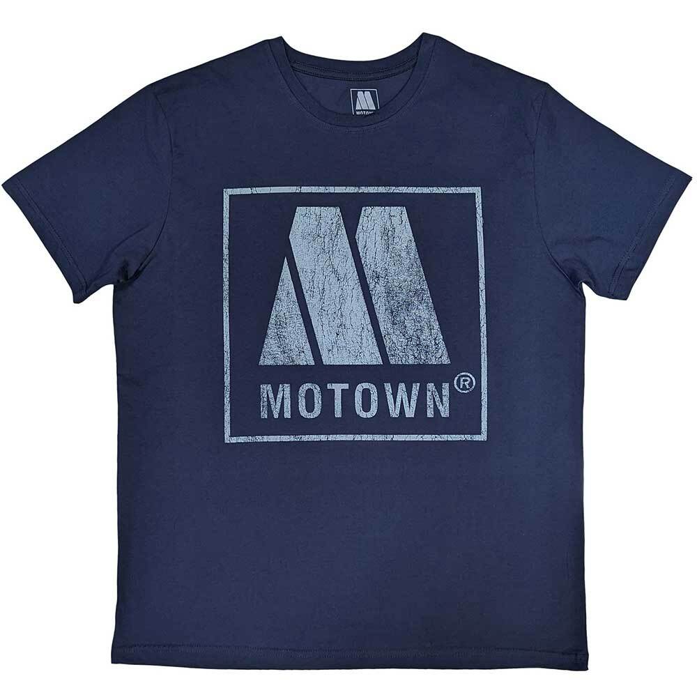 Motown Records Vintage Logo T-Shirt Blue New