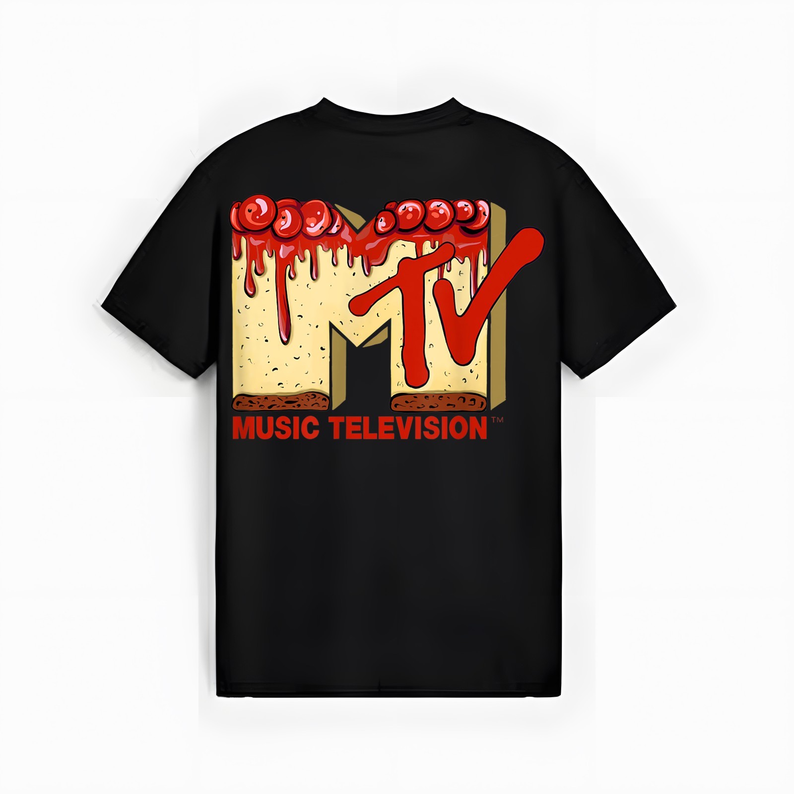 Mademark x MTV – Original MTV Logo with a tasty cherry pie cake T-Shirt
