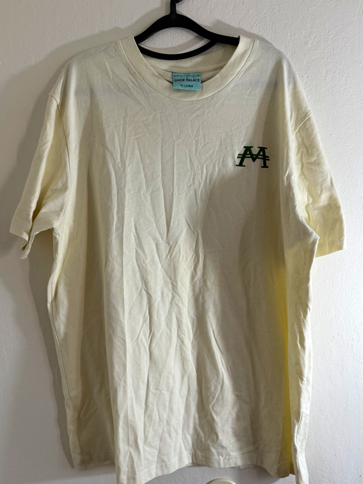 Shoe Palace Monopoly x Shoe Palace Mr. Monopoly Cream Graphic Crew Tee XL