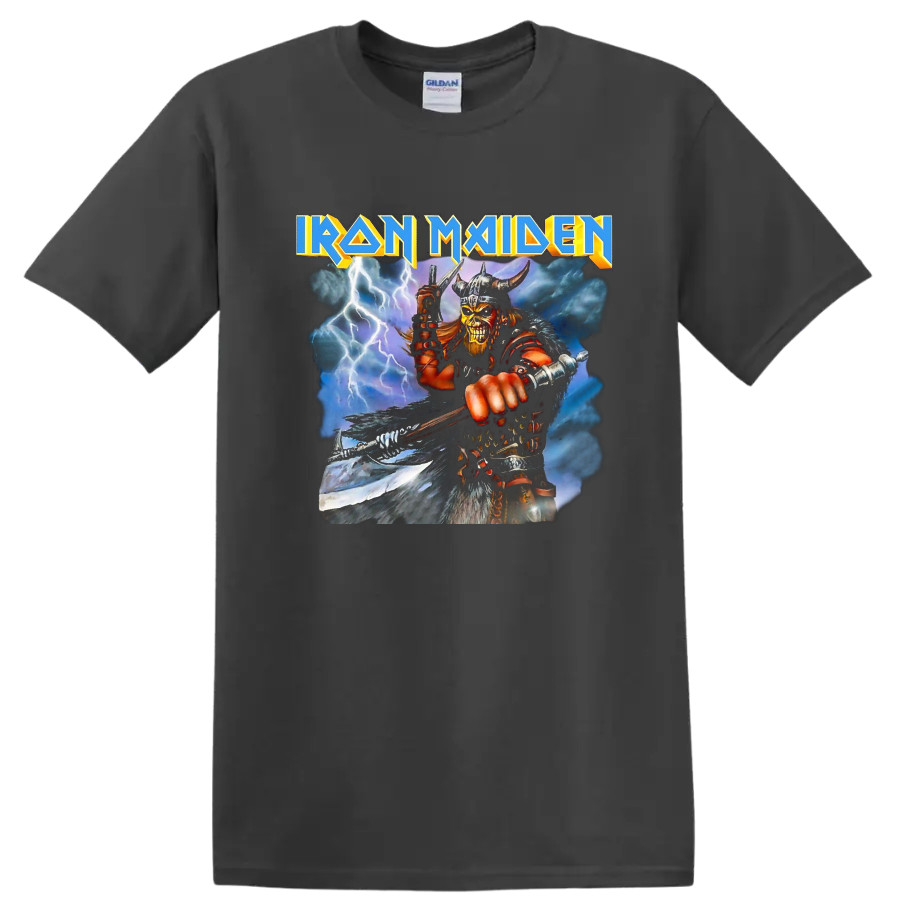 Iron Maiden Viking Warrior T Shirt Heavy Metal Skull Art Tee