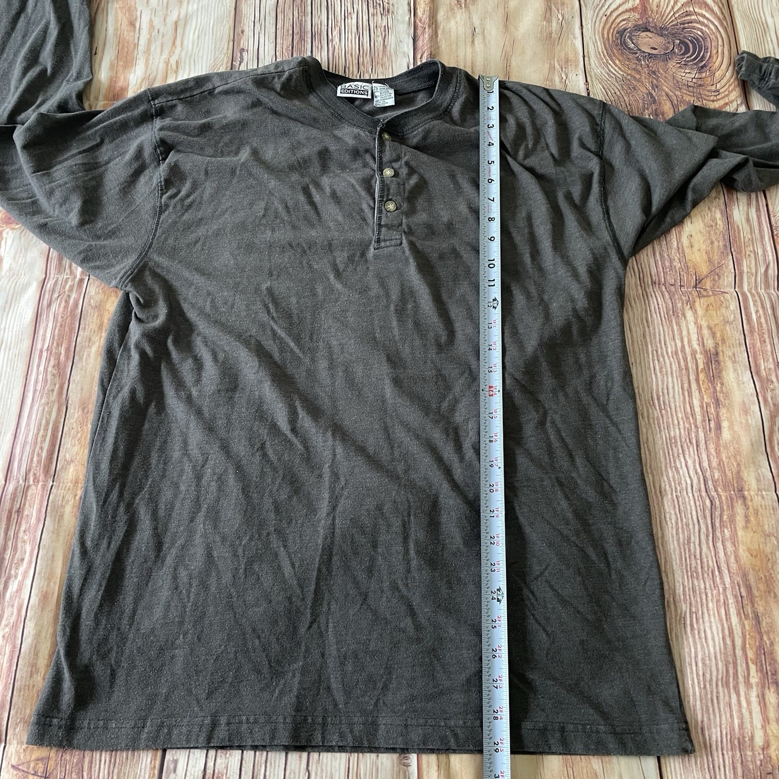 Dexter Morgan Kill Shirt Basic Editions Mens Size XL Brown Heather L/S Henley
