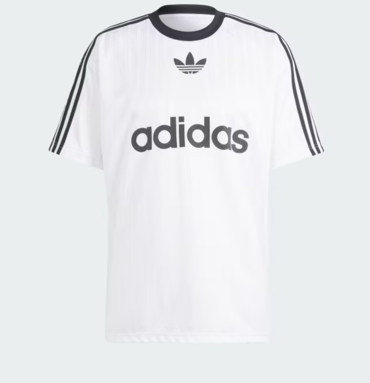 NEW MEN’S ADIDAS ORIGINALS TREFOIL POLY TEE SHIRT SIZE Large White IM9459