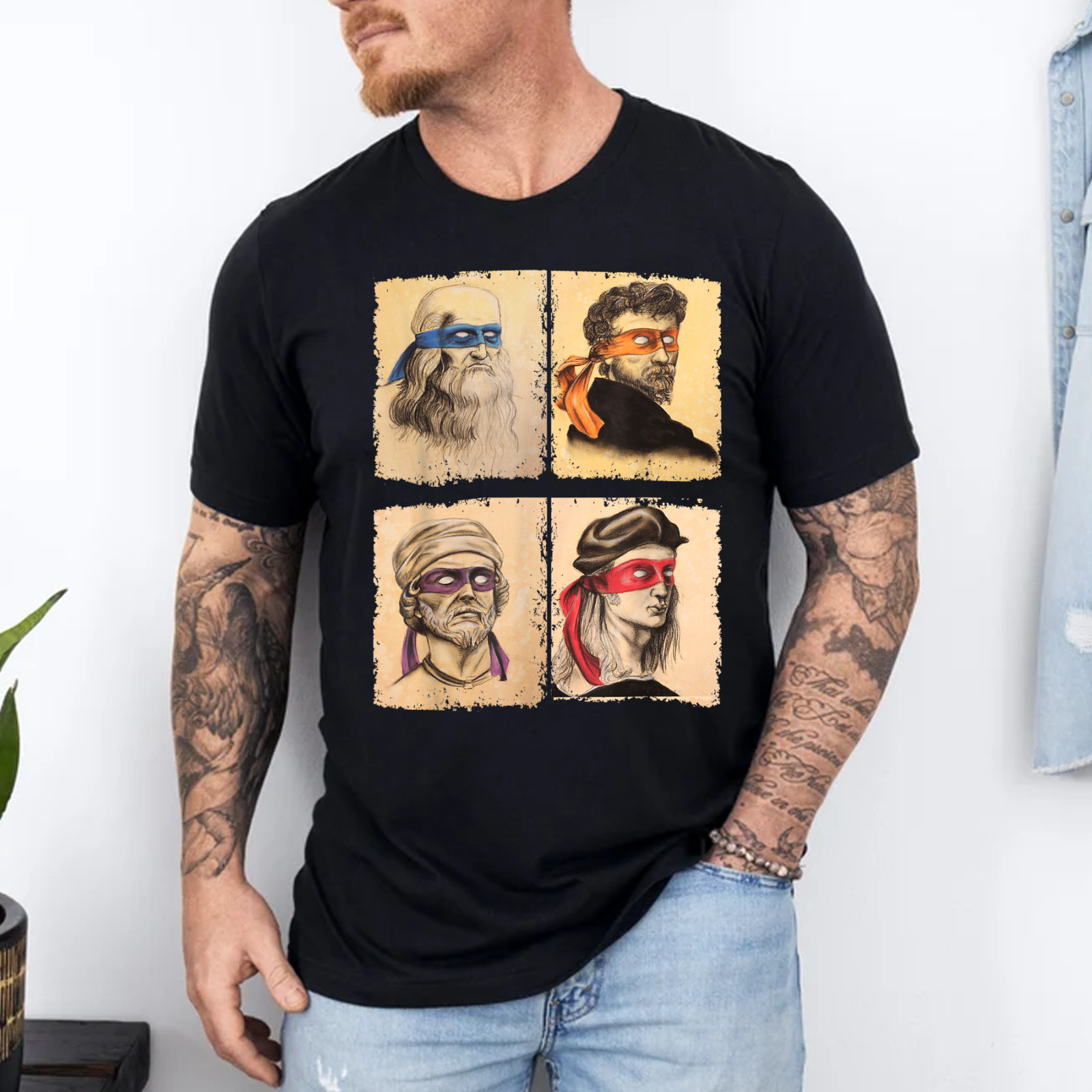 Humor Italian Artists T Shirt for Turtles Art Lovers T-Shirt