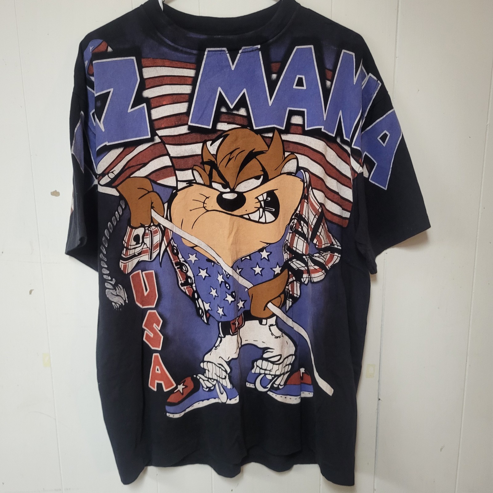 Vintage Wild Oats Taz Mania USA Size XL AOP T-Shirt