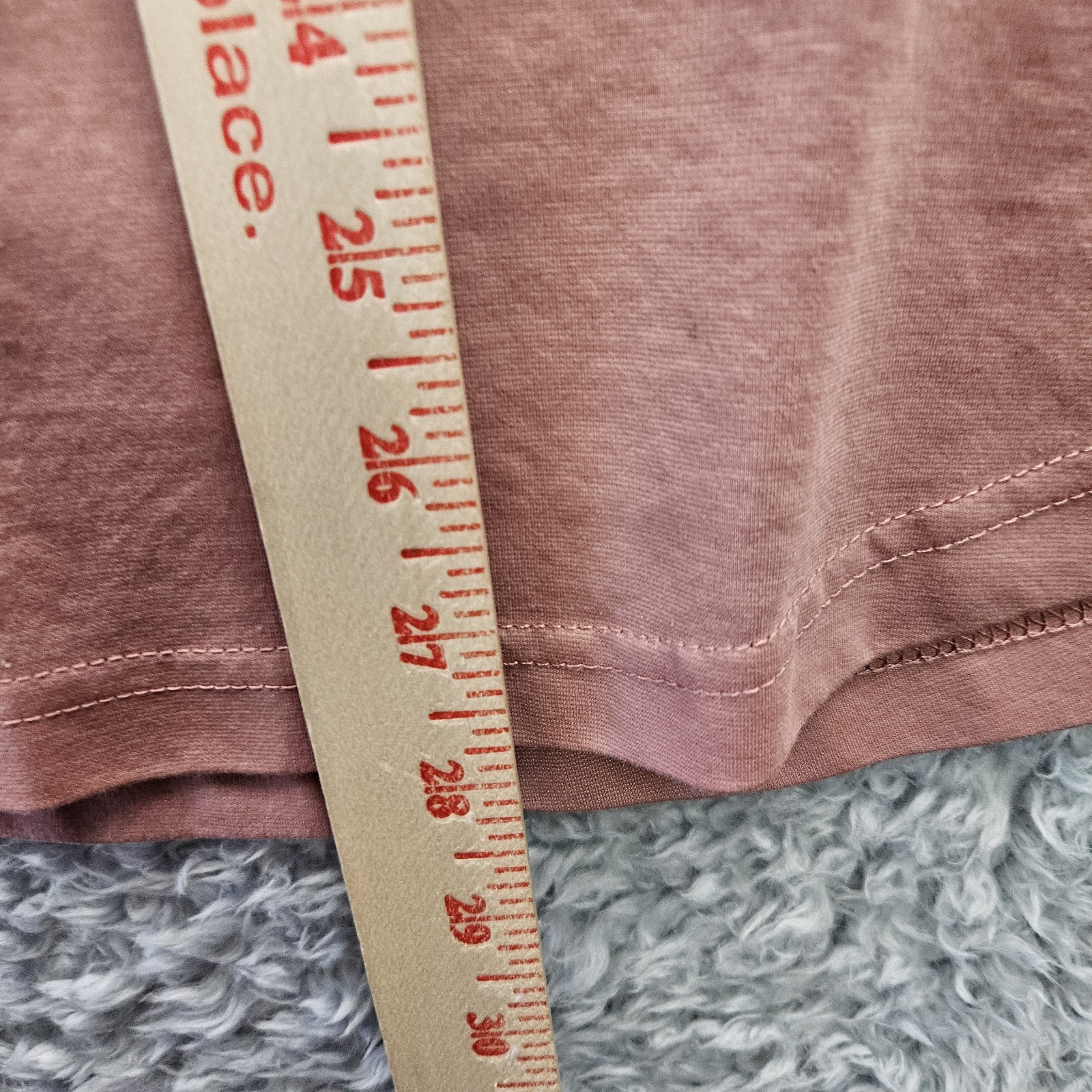 DAVID OUTWEAR T Shirt Undershirt Curve Hem Pink XL Fits Snug Like L Workout