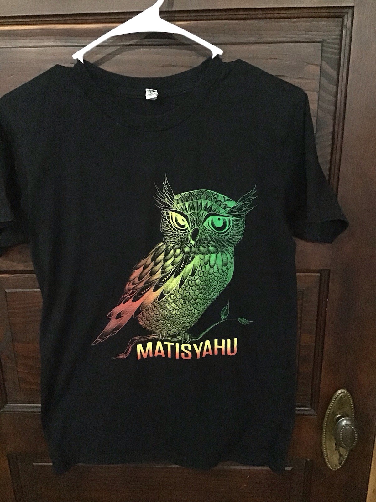 Matisyahu (tour Shirt) Black With Multi Colored Owl Size S