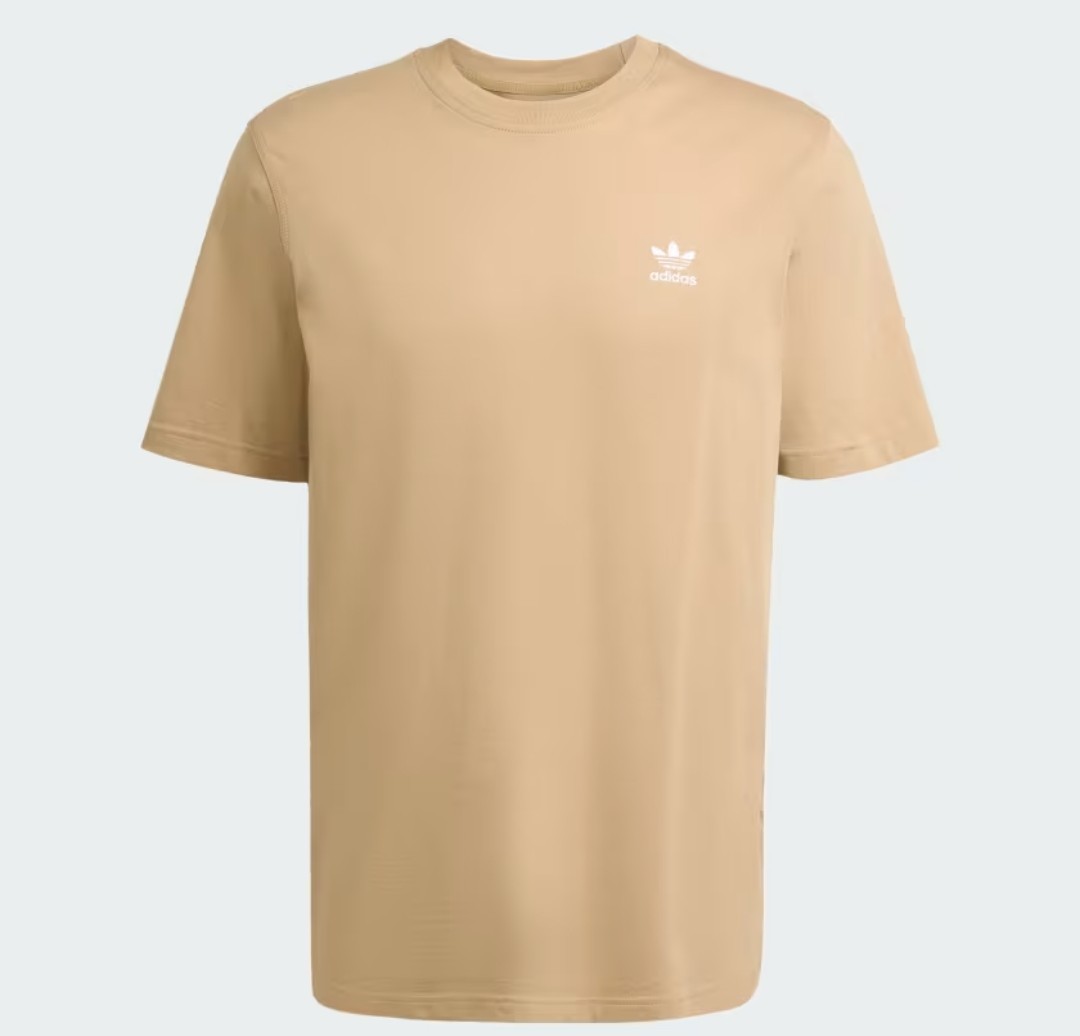 Adidas Originals Mens Essential Brown Tee Trefoil Logo Short Sleeve NEW Medium