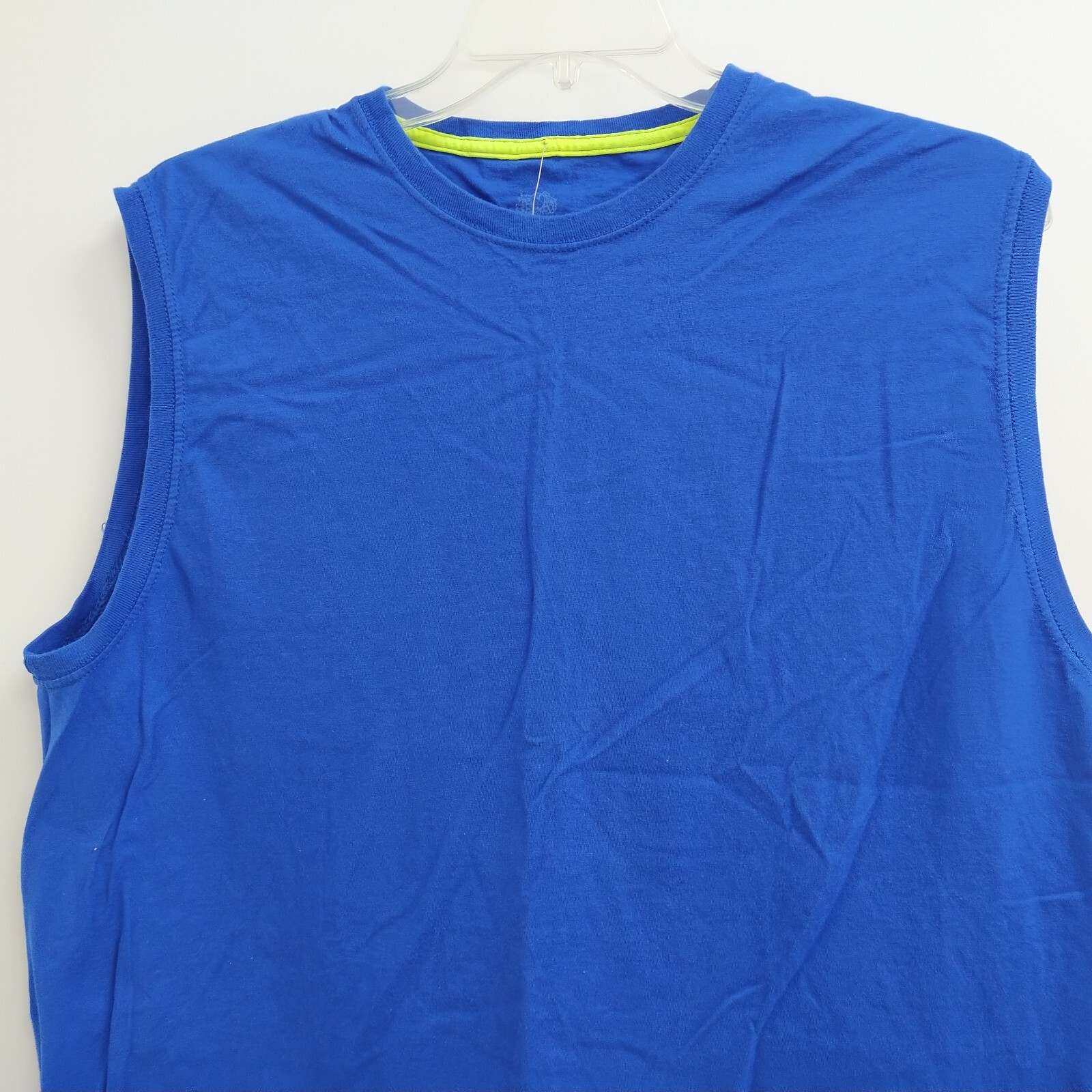 Platinum T Shirt Mens Extra Large Blue Sleeveless Casual Workout Adult