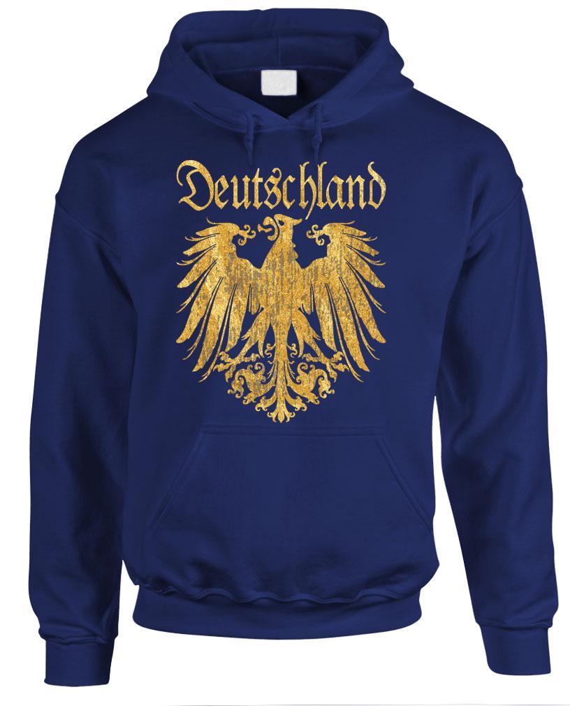 DEUTSCHLAND METALLIC Gold – German Eagle – Fleece Pullover Hoodie