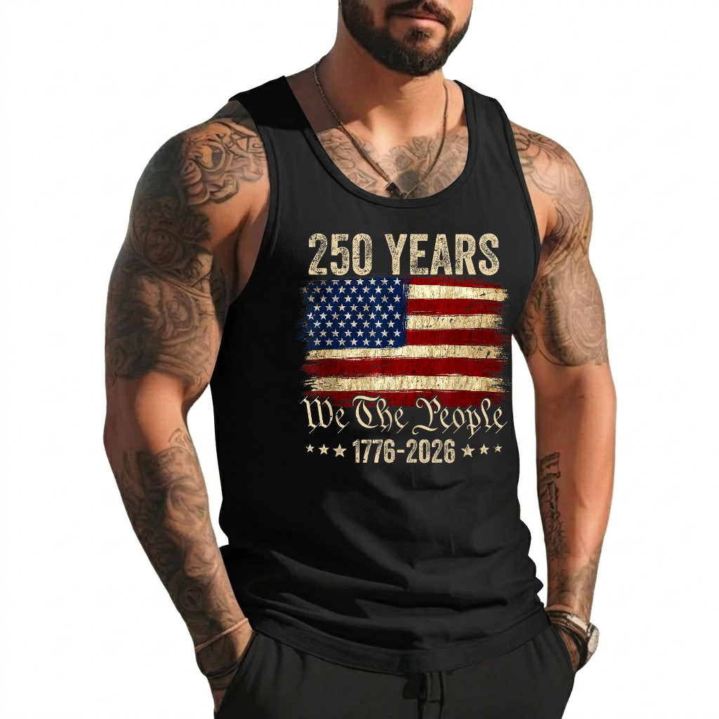 American Flag 250th Anniversary 1776 2026 Tank Top