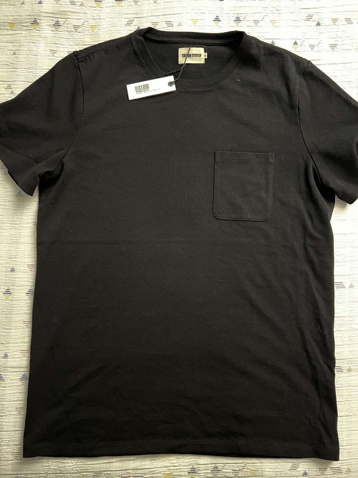 Taylor Stitch Men’s Heavy Bag Tee in Black Size L 42