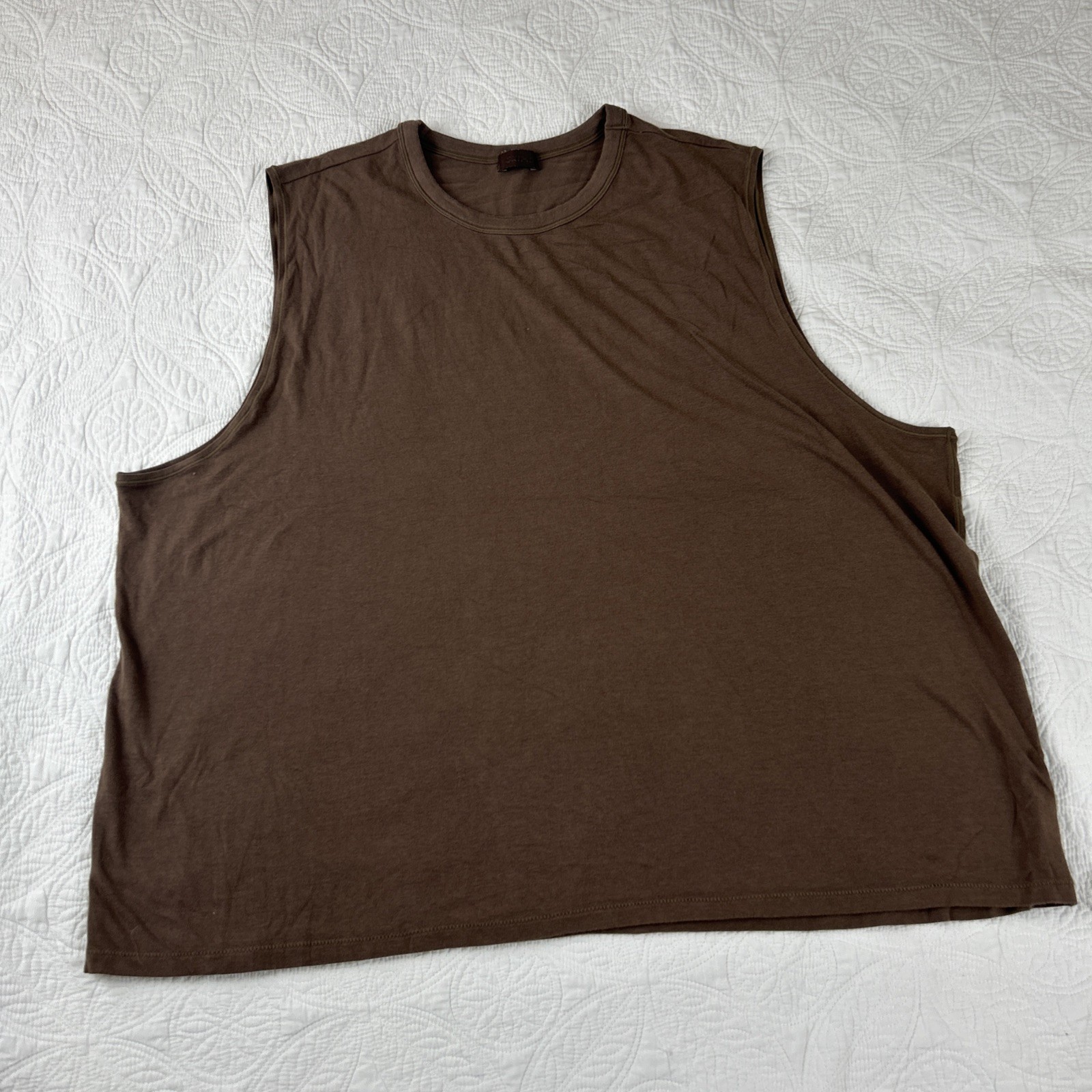 Skims Men’s Stretch Tank Top Size 2XL Brown Athletic Sleeveless Tee