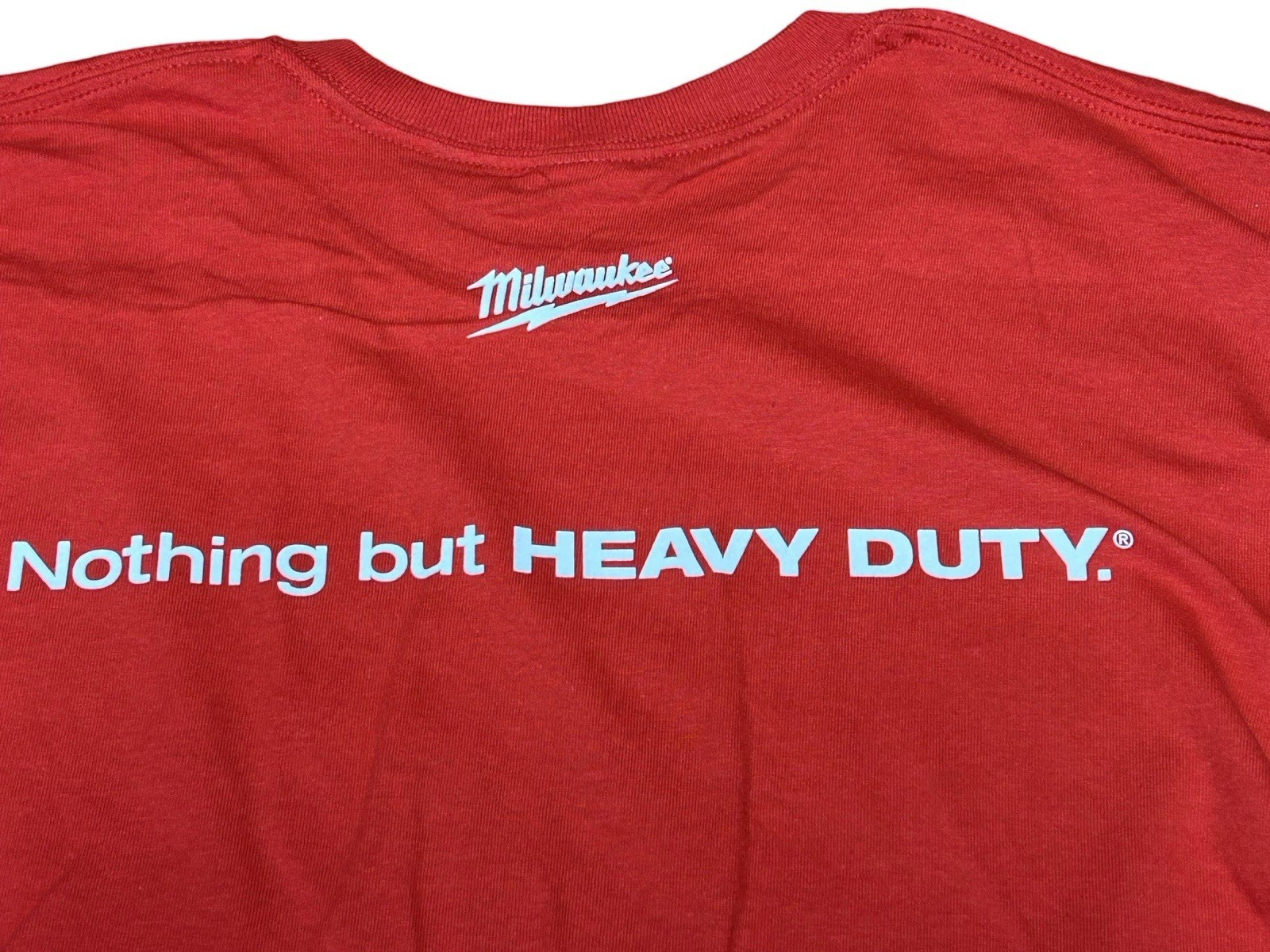 Milwaukee Tools Nothing But Heavy Duty Red T-Shirt Short Sleeve M12 18 NEW LARGE